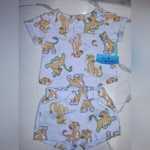 Disney Blue and Tan Kids Matching Set